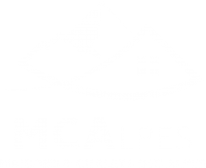 logo blanc constructeur maison et chalets des alpes